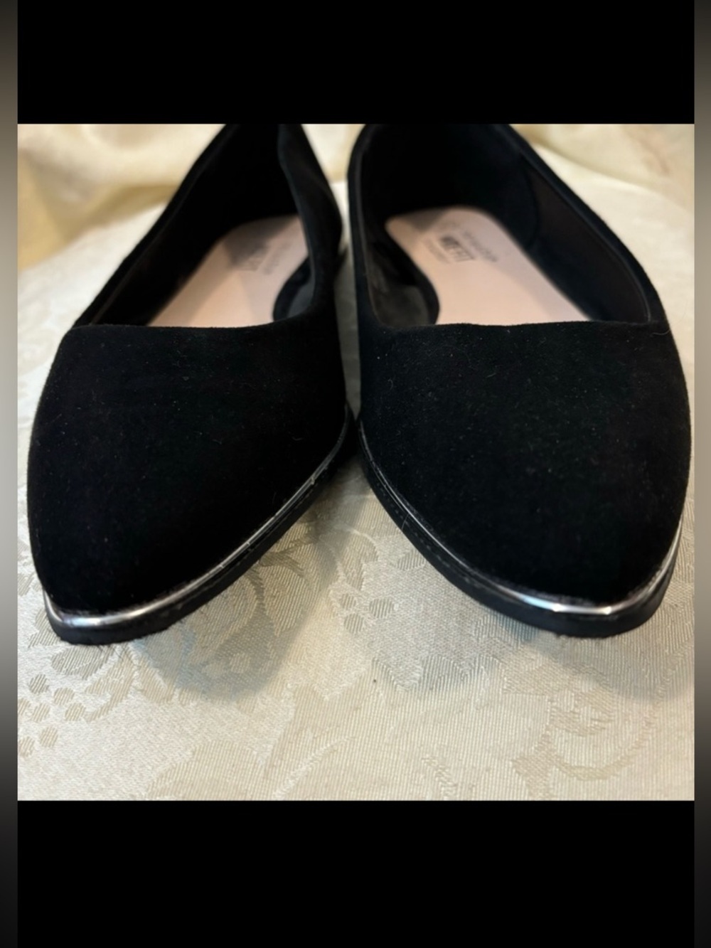 ❤️2/$15 or 3/$21❤️NWOT Primark Black Faux Suede Flats, Size 6W - Picture 3 of 9